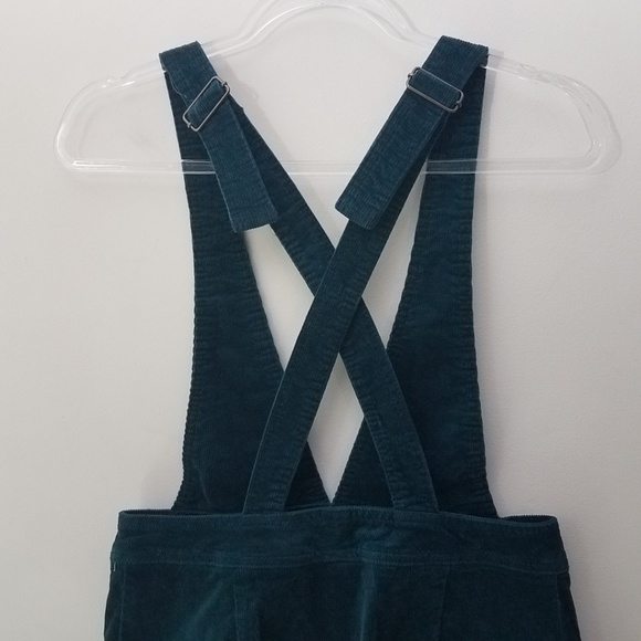 Wild Fable Corduroy Pinafore Teal Corduroy Dress - Picture 6 of 8